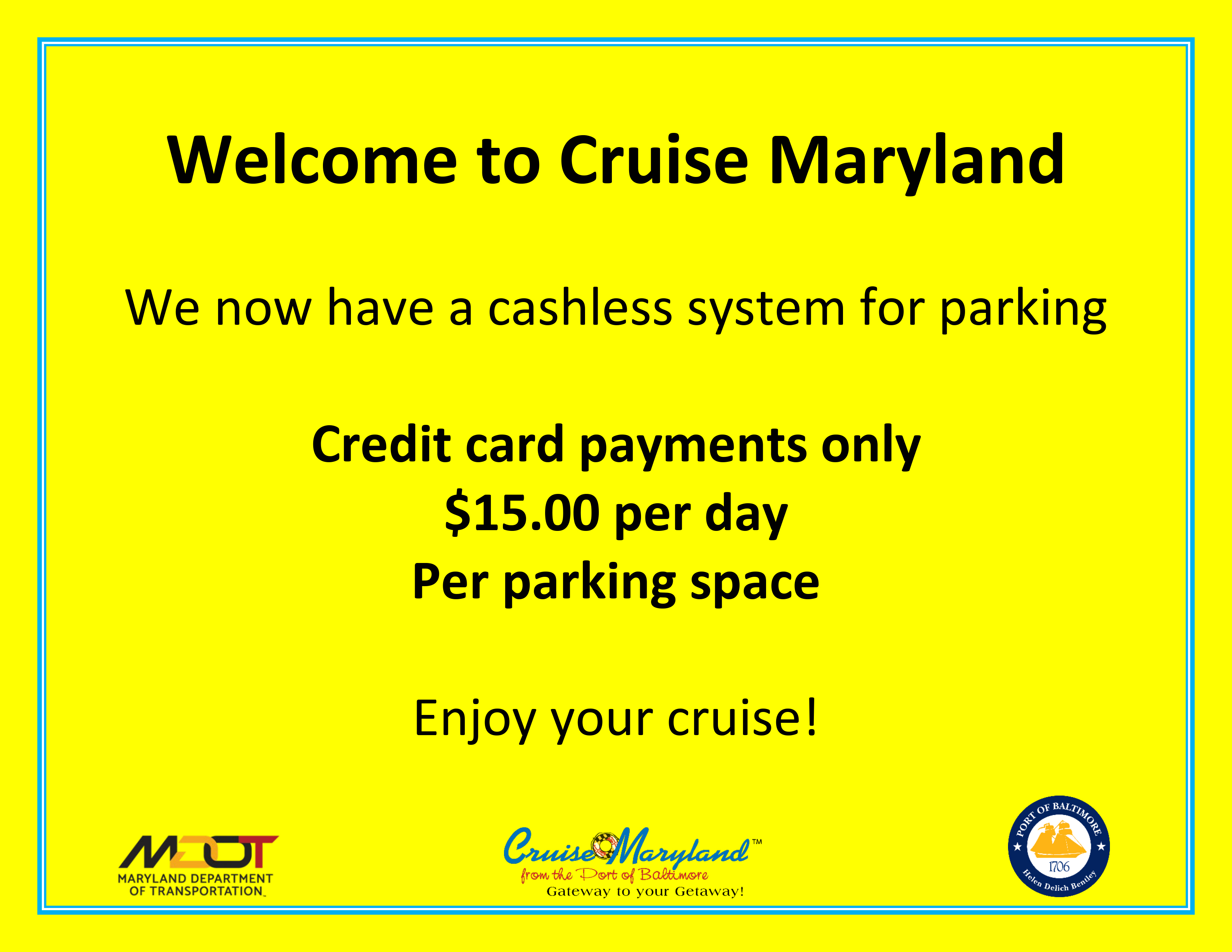 baltimore cruise port parking coupon